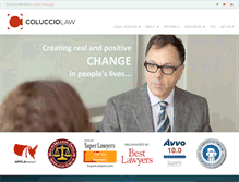 Tablet Screenshot of coluccio-law.com